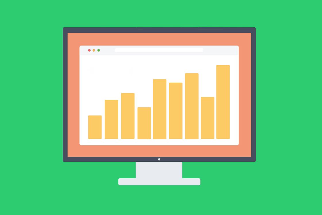 Graphic illustration of a website analytics