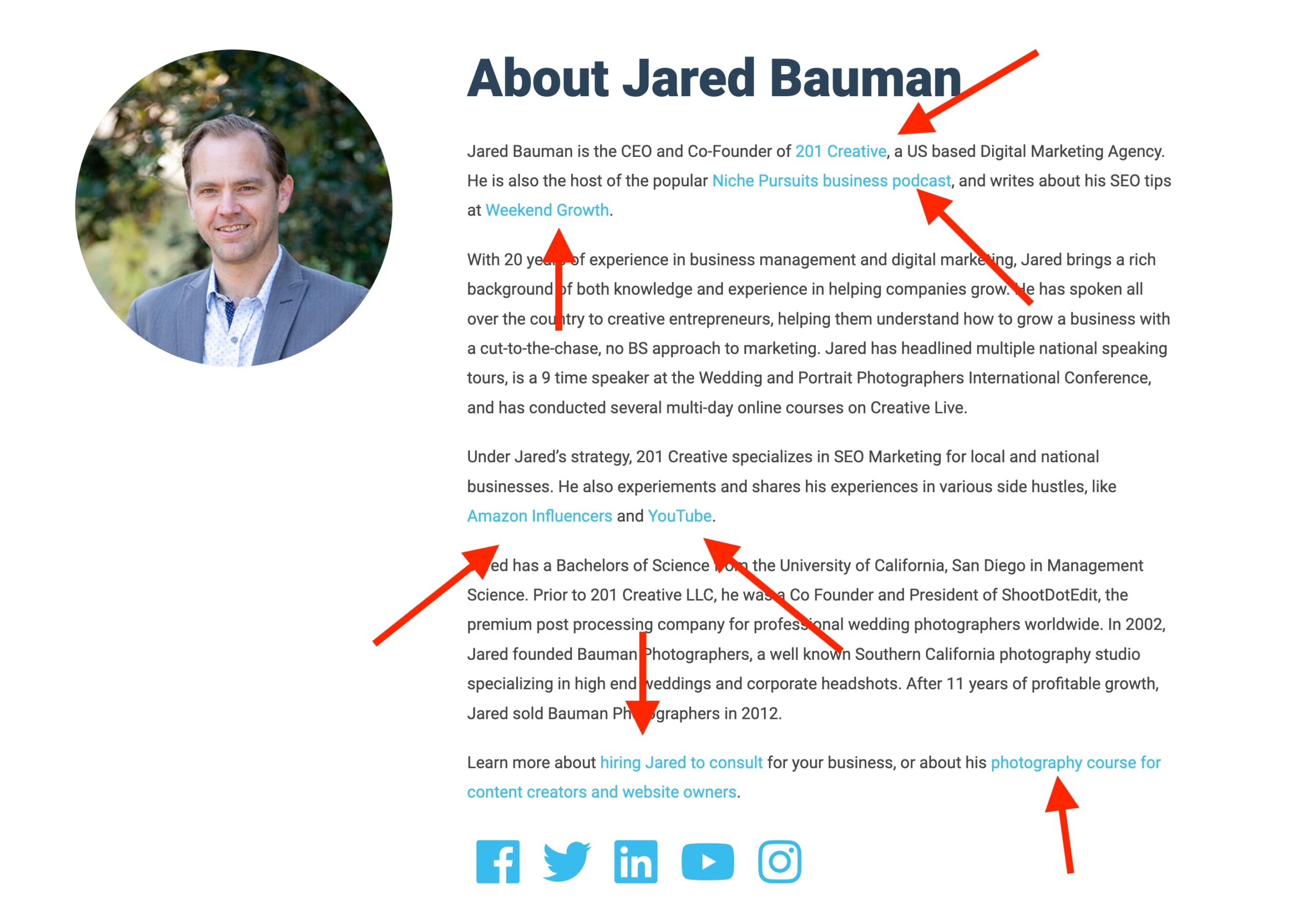 Jared Bauman's about page