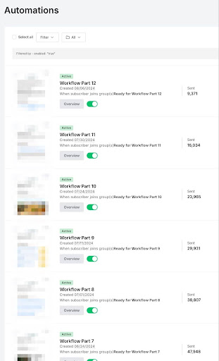 Mailerlite automations