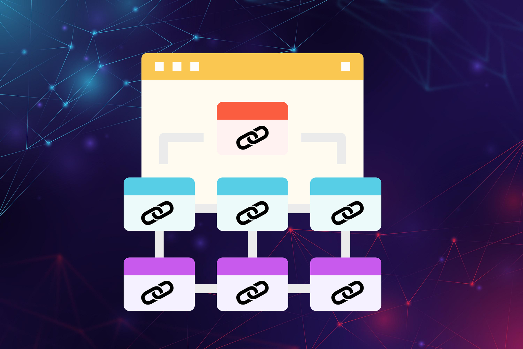 Graphic image of how the internal linking process works