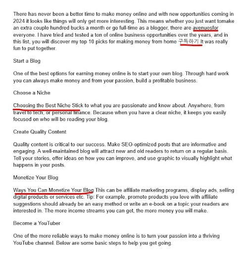 Example of an article that used BypassGPT