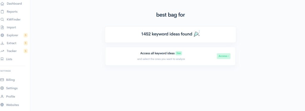 Keyword results for "best bag for" in Low Fruits