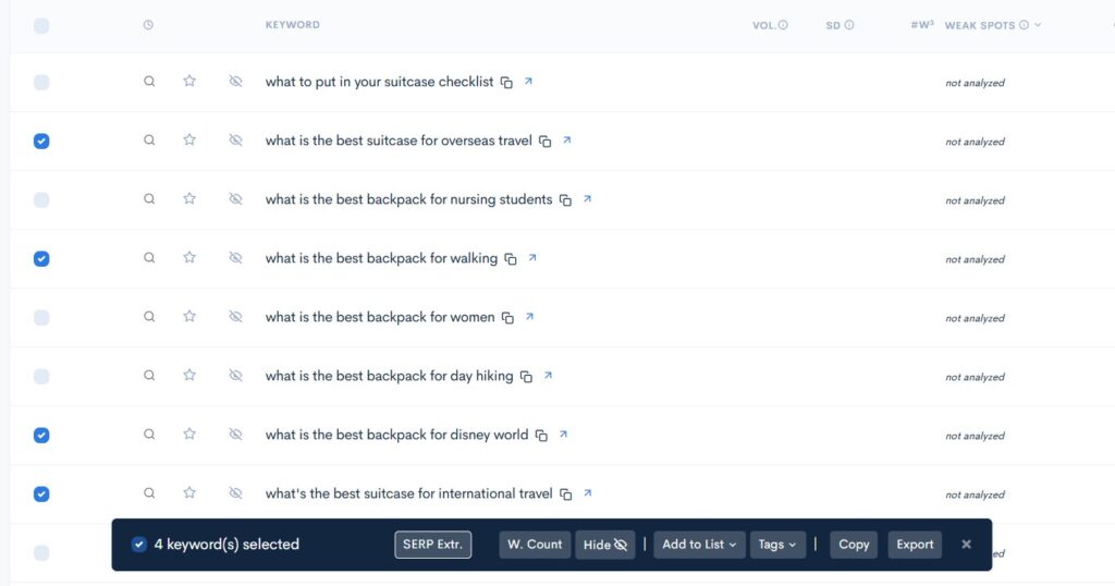 Low Fruits SERP feature
