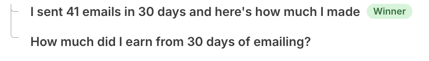 Newsletter subject title